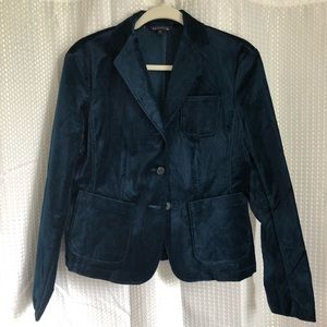 Teal Land’s End Velvet Blazer